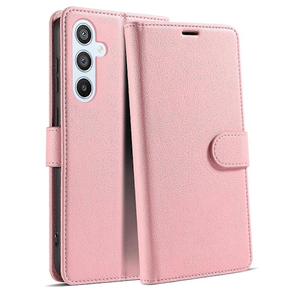 För Samsung Galaxy A26 5G Fodral Magnetiskt RFID-blockerande Läder Plånboksfodral - Svart Multicolor Pink