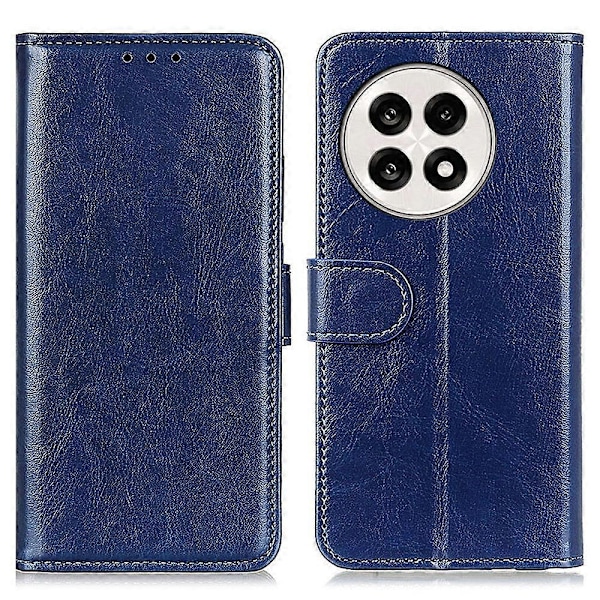 Til OnePlus 13R 5G/Ace 5 5G Etui Crazy Horse Tekstur PU Læder Telefon Stand Cover Multicolor Blue