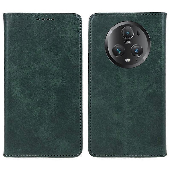 Honor Magic5 Pro Vasikannahka Pintainen Iskunkestävä PU-nahkainen Suojakotelo Käännettävä Jalustallinen Lompakkokotelo Multicolor Style E