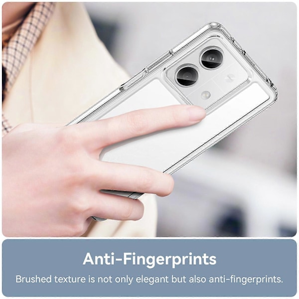 Fodral för Xiaomi Redmi Note 13 5G, färgglad TPU-ram + genomskinlig akryl baksida Multicolor Transparent