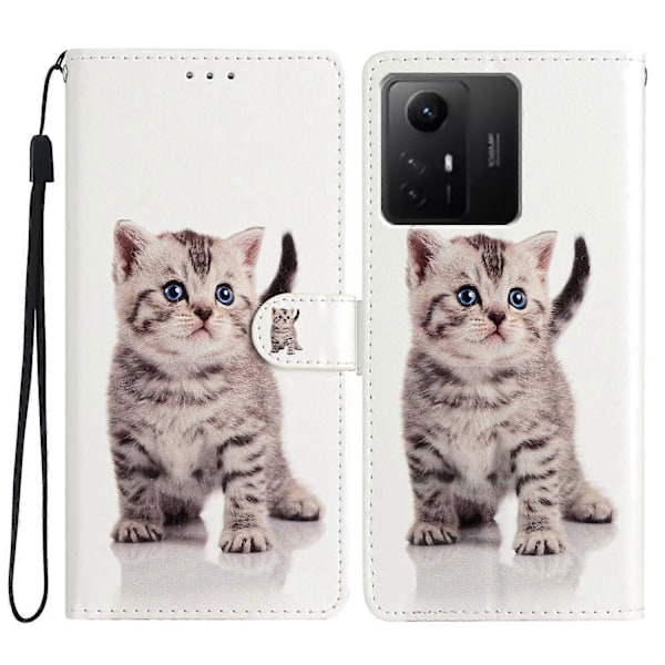 PU Læder Wallet Cover med Mønsterprint og Flip Stand til Xiaomi Redmi Note 12S 4G Multicolor Style J
