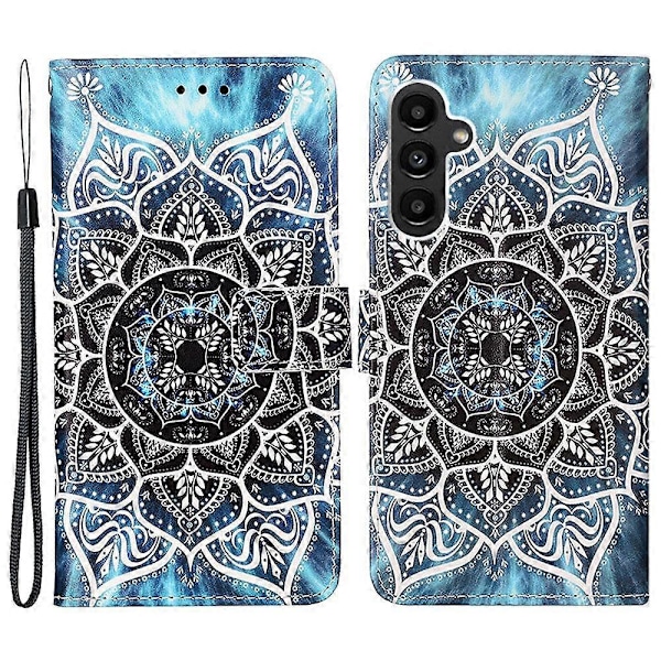 YB Mønsterprint Læder Serie-4 til Samsung Galaxy A15 4G Etui PU Læder Telefon Wallet Cover Multicolor Style C