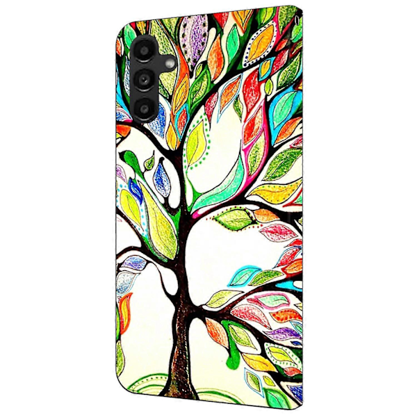 Fodral för Samsung Galaxy A14 4G/5G Mönstertryckt Skyddande Fodral TPU+PU Läder Flip Telefonfodral Multicolor Style J