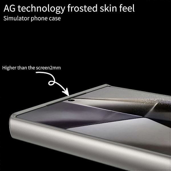 GKK Skal för Samsung Galaxy S24 Ultra Skin-Touch AG Frostat Hårt PC Telefonskydd Multicolor Style C