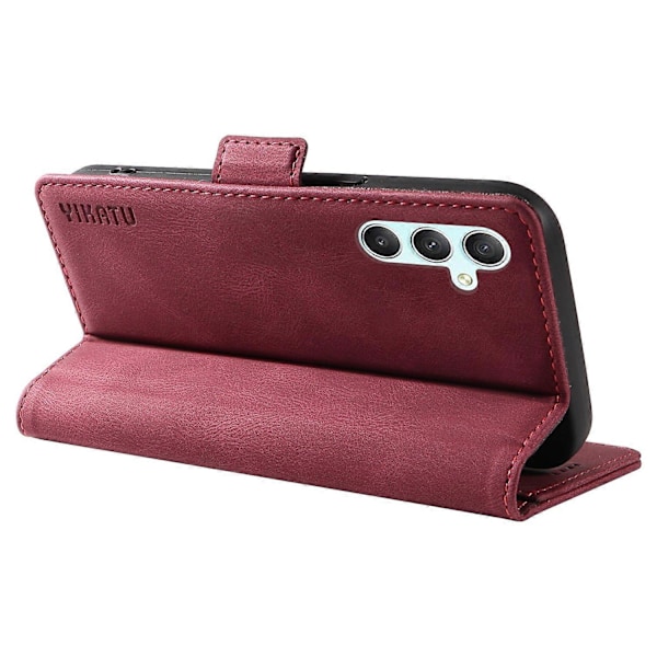 YIKATU YK-005 Samsung Galaxy A34 5G -puhelimelle, ihonmyötäinen suojakotelo, jalustallinen PU-nahkalompakko Multicolor Style F
