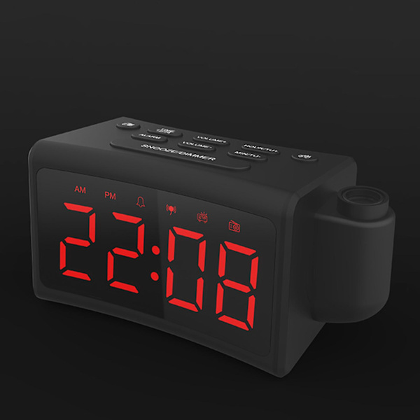 LED Snooze Vækkeur FM Radio USB Projektion Digitalt Ur Timer Ure Til Hjem Soveværelse Kollegium Dekoration Forsyninger Fødselsdagsgave