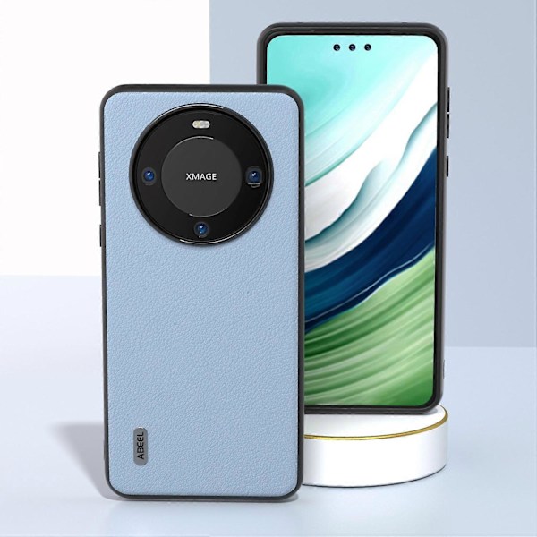 Texturerat telefonfodral i äkta koskinn för Huawei Mate 60, stötsäkert skydd av PC+TPU Multicolor Style A