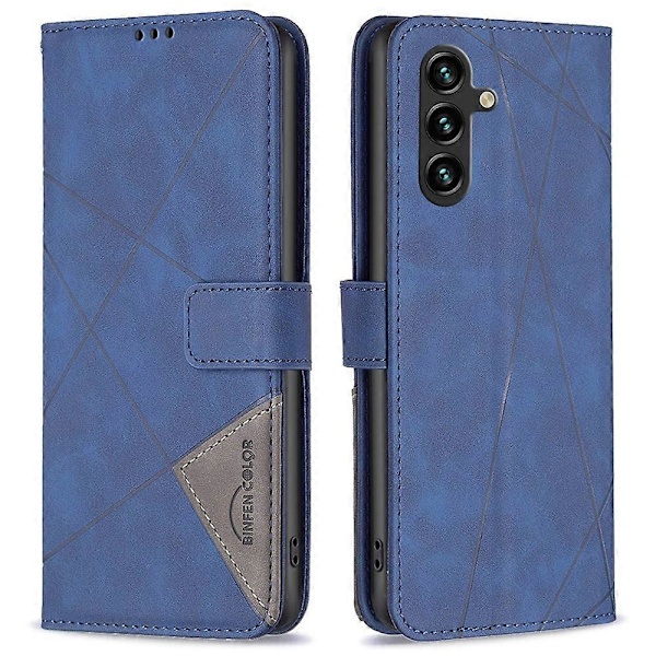 BINFEN COLOR BF05 Samsung Galaxy A15 4G -kotelo, kuvioitu lompakkomallinen nahkainen puhelinkotelo Multicolor Style C