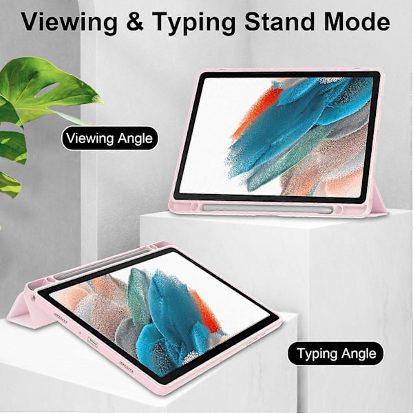 Kirkas takakansi Samsung Galaxy Tab A9+ PU+TPU+Akryyli tablettikotelolle kynäpaikalla Multicolor Style F