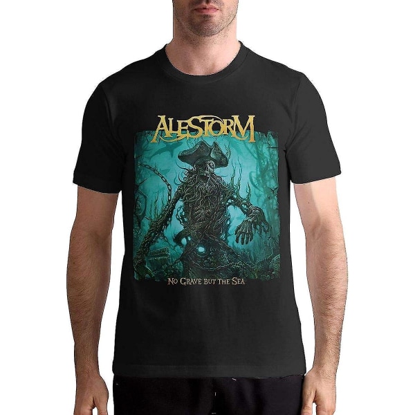 Alestorm T-shirt Herr anpassade mönster kortärmade toppar Black M