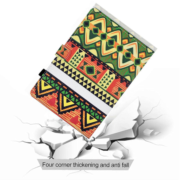 Samsung Galaxy Tab A9+ PU-nahkakotelo, kuvioitu, älykäs tablettisuojus kynätelineellä Multicolor Style F