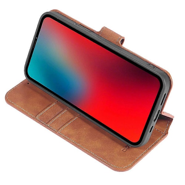Retro Læder Telefoncover med Pung Stand Design og Praktisk Rem til iPhone 13 Multicolor Style D