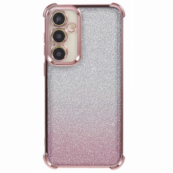 For Samsung Galaxy S23 FE TPU-deksel Glitter Gradient Elektroplettert Anti-Fall Telefonskall Multicolor Style C