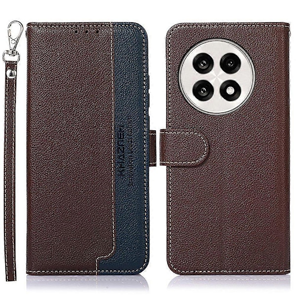 KHAZNEH Puhelinkotelo OnePlus 13R 5G/Ace 5 Pro 5G RFID-suojatulla lompakolla, PU-nahkakansi Multicolor Brown