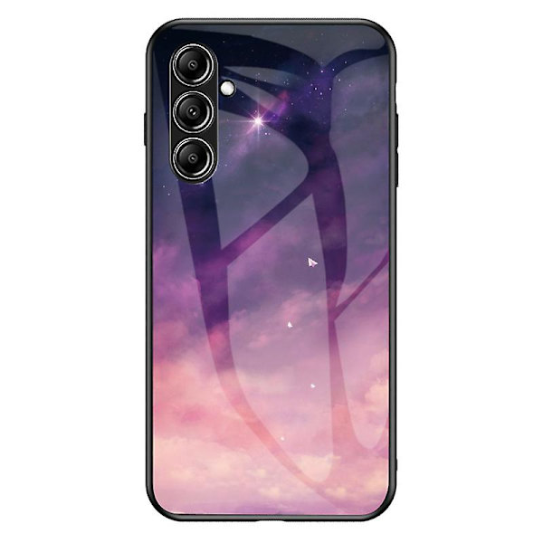 For Samsung Galaxy S23 Fe Stjernehimmelmønster Herdet Glass Deksel PC+tpu Anti-ripe Telefondeksel Dream Starry Sky