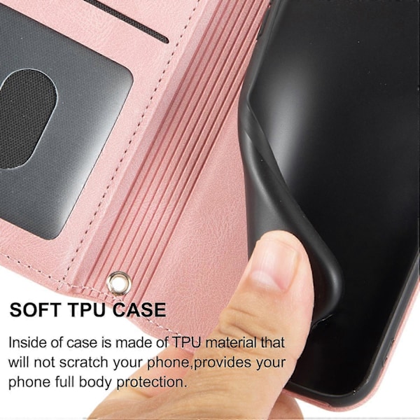 För iPhone 15 Plus Skal Präglat PU Läder Plånbok Anti-fall Telefonskydd med Rem Multicolor Style A