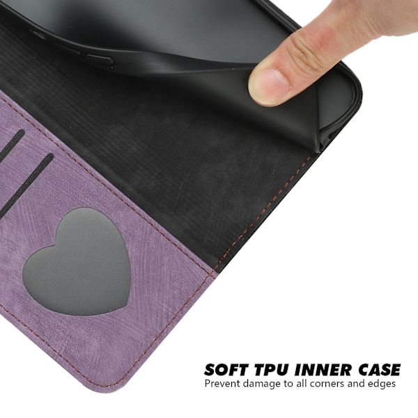 För Samsung Galaxy S23 Fe Plånbok Pu Läder Cover Stativ Case med rem Purple