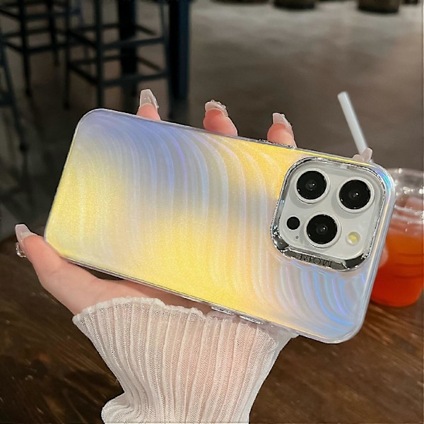 iPhone 16 Pro Kuori Silikoni+PC IMD Lasertekstuuri Matta Puhelinkuori- Multicolor AK6