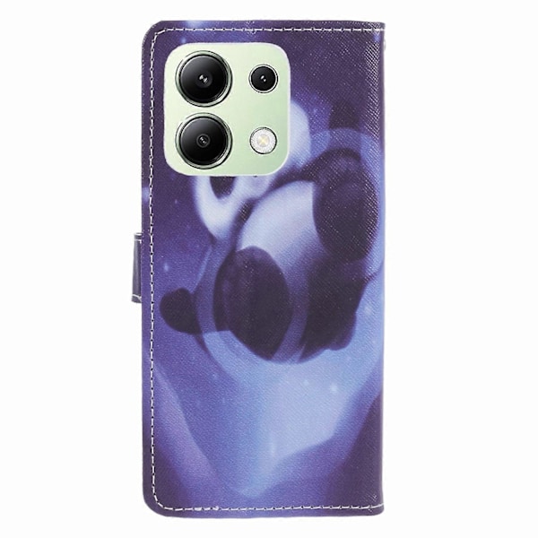 För Xiaomi Redmi Note 13 4G Telefonfodral Läder 3D Mönster Magnetiskt Folio Omslag Multicolor Panda