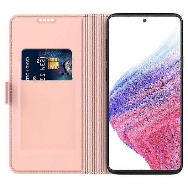Stötsäkert läderfodral med TPU-innerskal för Samsung Galaxy A06 Multicolor Style D