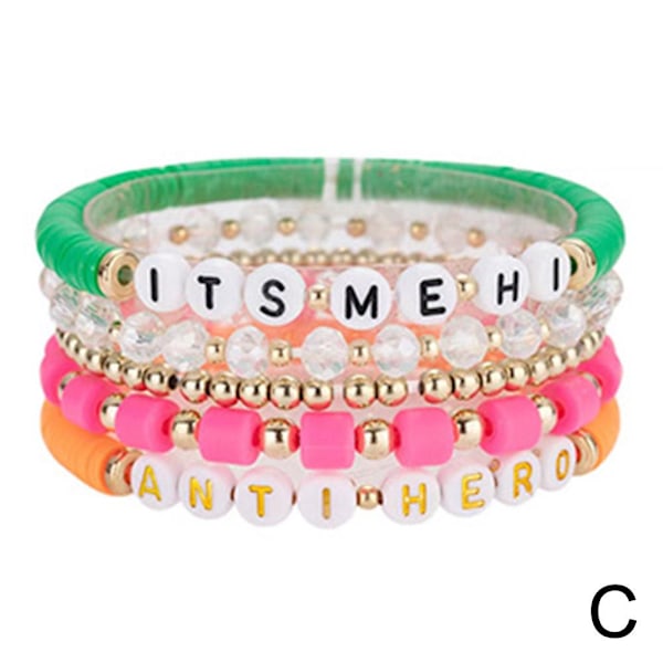 Taylor Swift Eras Tour Set med 5 Random Friendship Trading Bracel B One size