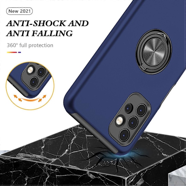 Anti-Fall Hybrid Mobilskal Ringform Stativ Design Skydd för Samsung Galaxy A32 5G/M32 5G