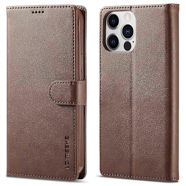 LC.IMEEKE Plånboksfodral för iPhone 15 Pro, Fullständigt Skydd PU Läder Kalvtextur Ställ Flipfodral Multicolor Style A
