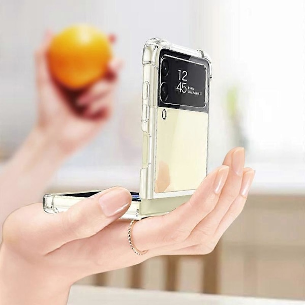 GKK Samsung Galaxy Z Flip4 5G Airbag TPU Läpinäkyvä Puhelinkotelo Käännettävä Suojus Multicolor Style F