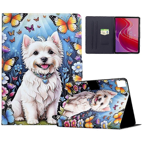 Til Lenovo Tab M11/Xiaoxin Pad 11 2024 Stand Case Mønstertryk Tablet Lædercover med Auto Wa Multicolor Dog