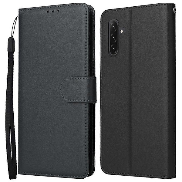 Til Samsung Galaxy A26 5G Etui Wallet Stand View PU Læder Telefon Cover- Multicolor Black