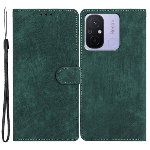PU-lommebokdeksel til Xiaomi Redmi 12C 4G, hudvennlig stativ Multicolor Style E
