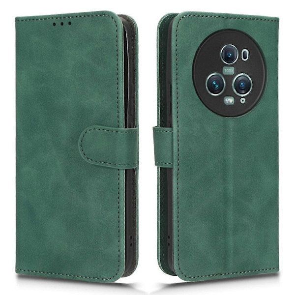 För Honor Magic5 Pro Flip Läder Telefonfodral Ställ Plånbok Hudvänligt Mobiltelefonskal Multicolor Style C