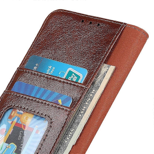 Til Samsung Galaxy A05 4G Etui Nappa Tekstur Spaltet Læder Foldbart Stativ Telefon Cover Multicolor Style D