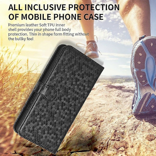 Læderetui til Sony Xperia 1 V, præget prikmønster tegnebog mobiltelefon stativ cover Multicolor Style A