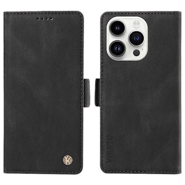 YIKATU YK-005 iPhone 14 Pro Folio Flip -suojakotelo PU-nahkaa, pehmeäpintainen jalustallinen lompakkokotelo Multicolor Style E