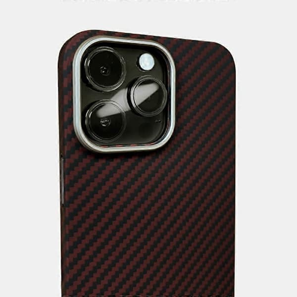 KZDOO iPhone 16 Pro Max -kotelo aramidikuidusta, tukee langatonta latausta - Vihreä Multicolor Red