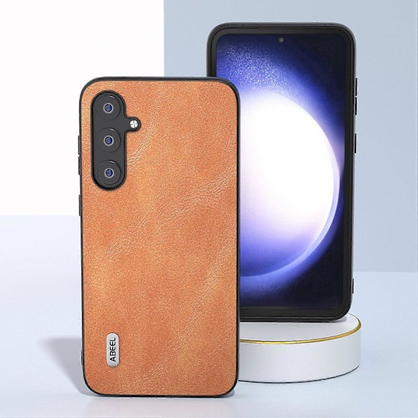 Lehmännahkakuvioinen puhelinkotelo Samsung Galaxy S23 FE:lle, iskunkestävä PU-nahka+TPU+PC-suojus Multicolor Style C
