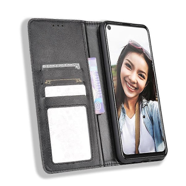 Vintage Stil Tegnebog Læder Stand Case til HTC U20 5G (2020)