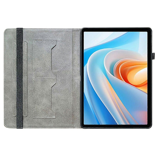 Itel VistaTab 30 -tabletin nahkakotelo, kuvioitu, jalustalla ja korttipaikoilla Multicolor Plum Blossom