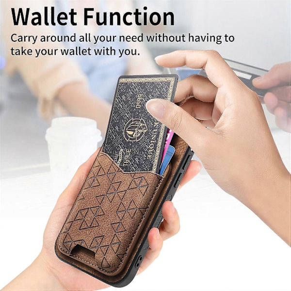 Til Samsung Galaxy S24 Ultra Etui Præget Mønster Kortholder Støtteben Læder Bagcover Multicolor Style F