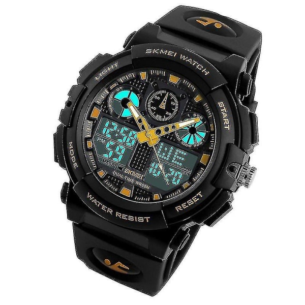 Skmei 1270 Men Dual Display Digital Watch #calu Golden