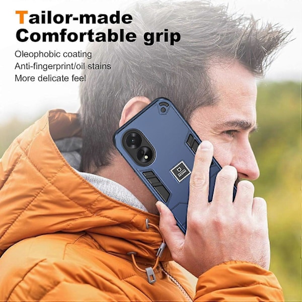 PC+TPU-etui med dobbelt lag design og faldbeskyttelse til Oppo A38 4G/A18 4G Multicolor Style C