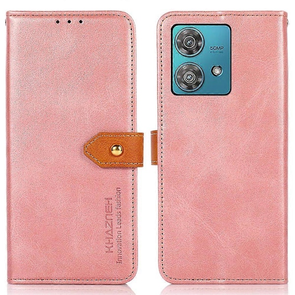 KHAZNEH Motorola Moto G84 5G -kotelo, nahkainen puhelinkotelo lompakolla ja jalustalla Multicolor Style C