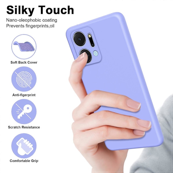 Honor X7a 5G Kuituvuorattu Pehmeä TPU Takakuori 2.2mm Paksuinen Kumipinnoitettu Puhelinkotelo Multicolor Style C