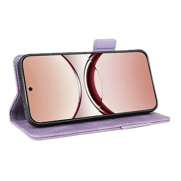 Til Oppo Find X8 5G Etui Læder Wallet Flip Telefon Cover med Hardware Dekor - Blå Multicolor Purple