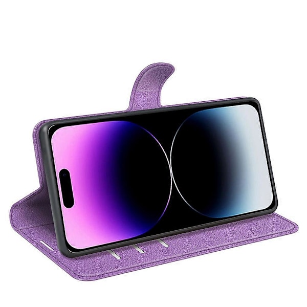 IPhone 15 Pro iskunkestävä lompakkokotelo PU-nahkainen jalustallinen puhelinkotelo Multicolor Style H