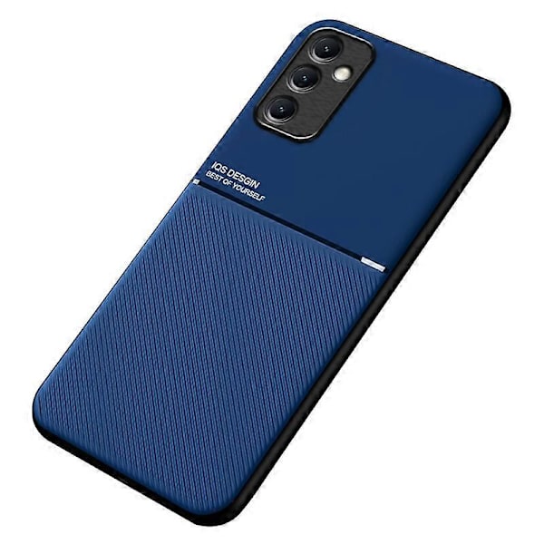 För Samsung Galaxy M14 5G Mobilskal Linjer Präglat Läder+TPU Skydd Stödjer Magnetisk Bilhållare Multicolor Style D