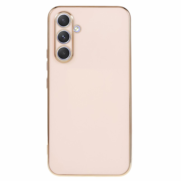 Mjukt Tpu- case för Samsung Galaxy S23 Fe, glänsande 6d galvaniseringstelefon skyddande cover Pink