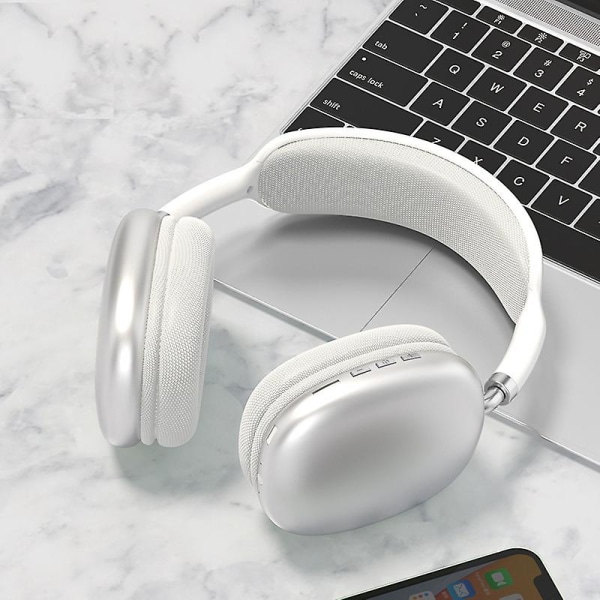 P9 Trådløse Bluetooth Hodetelefoner Med Mikrofon Støyreduserende Headset Stereo Lyd Øretelefoner Sport Gaming Hodetelefoner Støtter Tf 2 silver