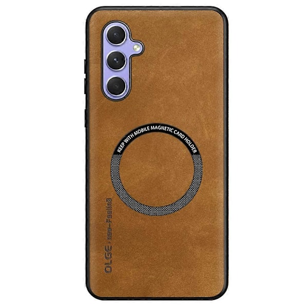 Til Samsung Galaxy A16 5G/4G Etui Kompatibelt med MagSafe Anti Drop PC+TPU+PU Læder Bagcover Multicolor Brown